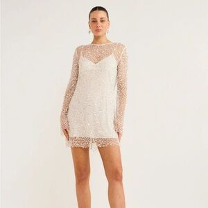 White Overlay Dress NWOT